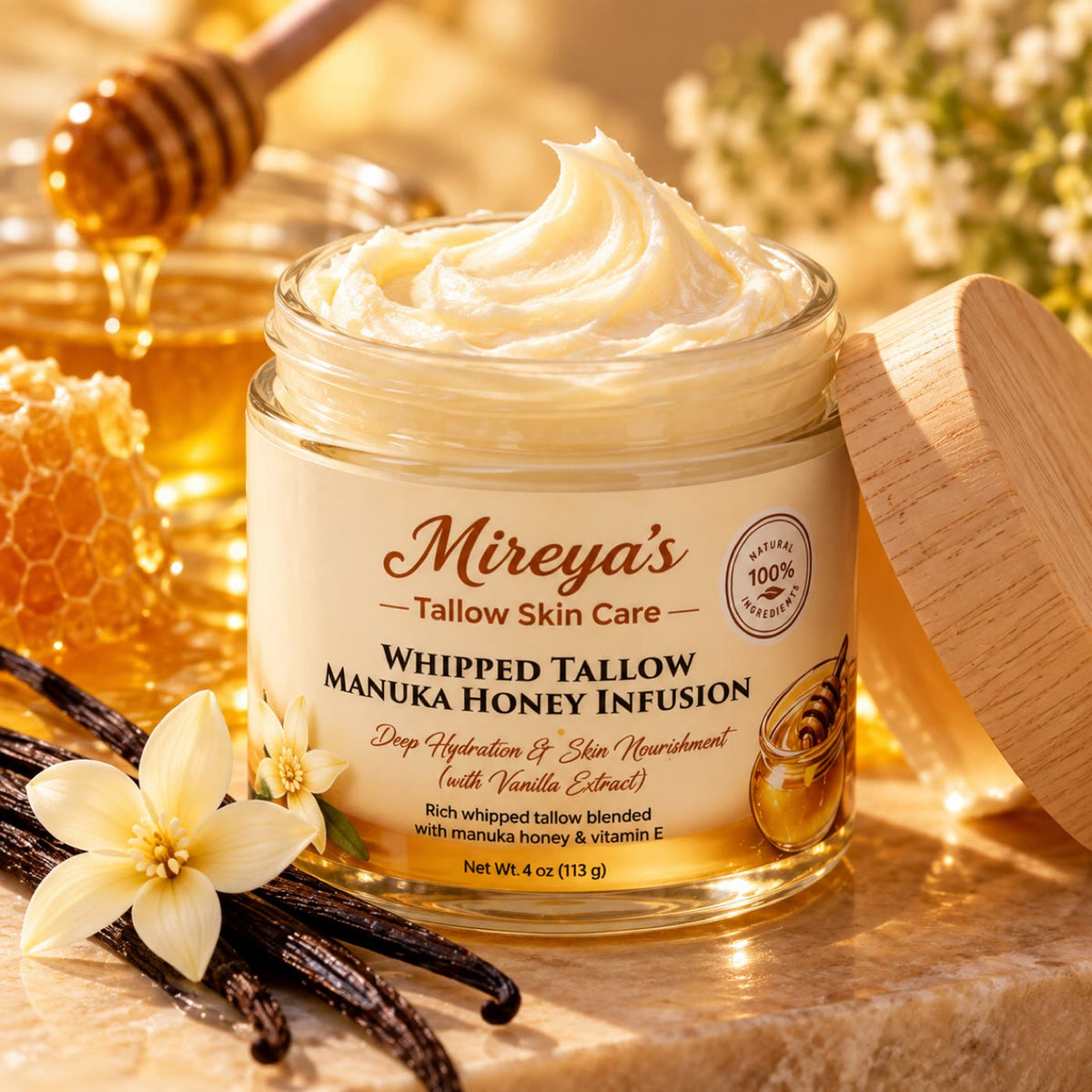Manuka Honey Infusion — Whipped Tallow Cream